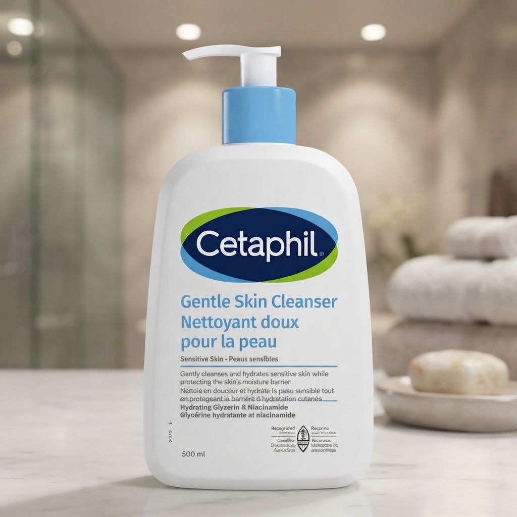Cetaphil Gentle Skin Cleanser for Sensitive Skin with Hydrating Glycerin & Niacinamide (Nattoyant Doux Pour La Peau) 500ml - Image 2